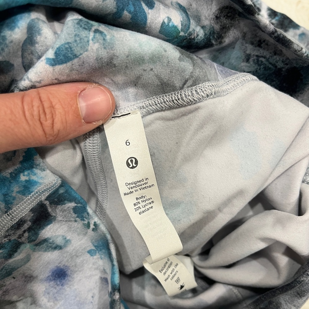 NWOT Lululemon Align High-Rise Biker Short 6” Kaleidofloral Multi Nulu Size 6 - Picture 12 of 12